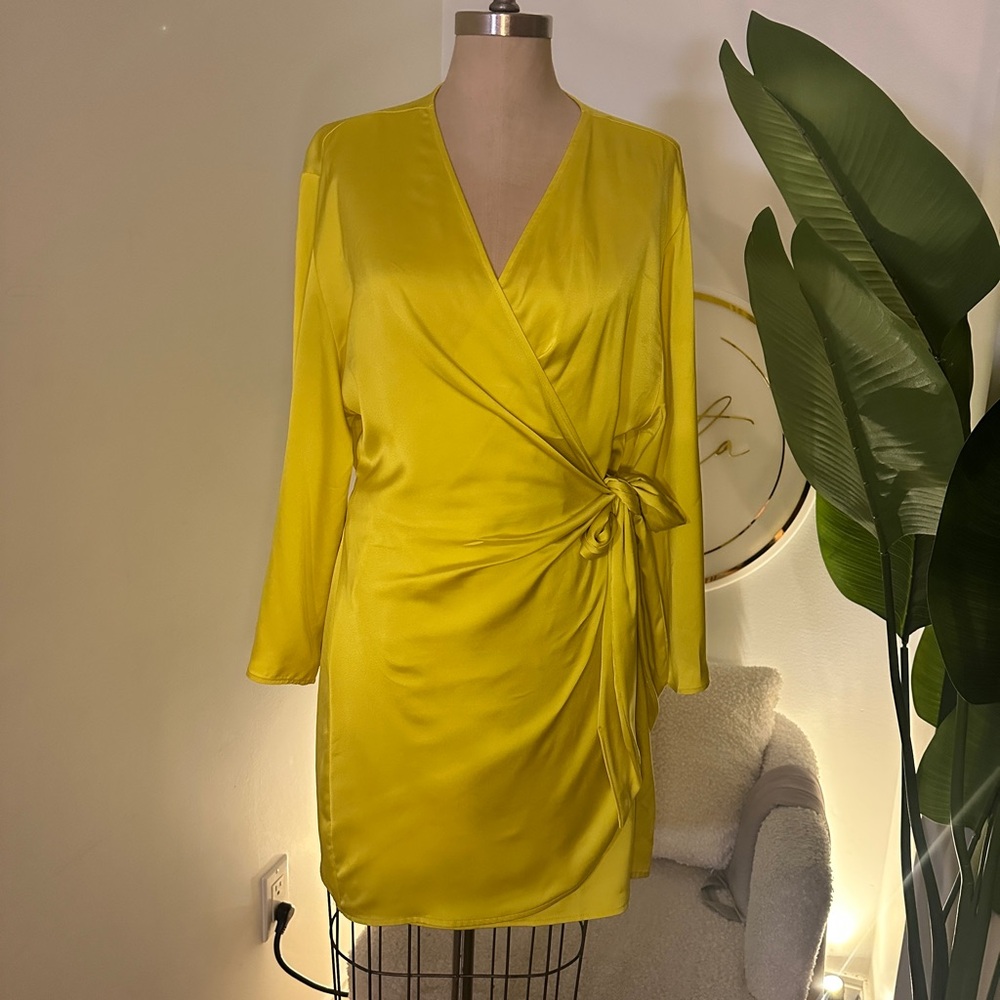 Yellow Wrap Dress